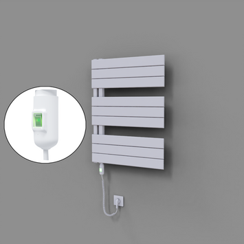Radiva - Sirius Dekoratif Elektrikli Havlupan 600x800 Beyaz (On/Off Düğmeli) 600W