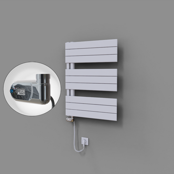 Radiva - Sirius Dekoratif Elektrikli Havlupan 600x800 Beyaz (Thesis Termostat) 600W