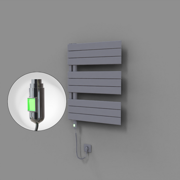Radiva - Sirius Dekoratif Elektrikli Havlupan 600x800 Gri (On/Off Düğmeli) 600W