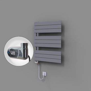 Radiva - Sirius Dekoratif Elektrikli Havlupan 600x800 Gri (Thesis Termostat) 600W