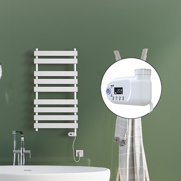 Radiva - Tahiti Electric Towel Warmer 600 Watt 500x1300 White (Thesis Thermostat)