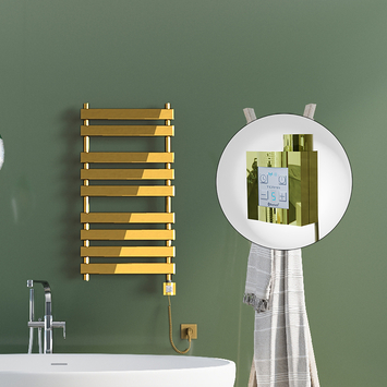 Radiva - Tahiti Electric Towel Warmer 500x1300 Gold Ktx4 300 W (Spiral Cable)