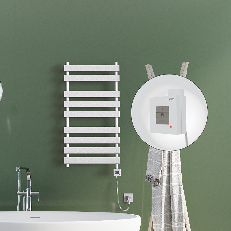 Tahiti Sèche Serviettes Electrique 500x1300 Blanc Ktx1 1000 Watt Câble en spirale Tahiti Sèche Serviettes Electrique 500x1300 Blanc Ktx1 1000 Watt Câble en spirale