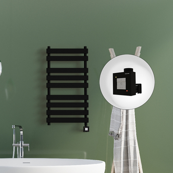 Radiva - Tahiti Electric Towel Warmer 500x1300 Matte Black Ktx1 600 W