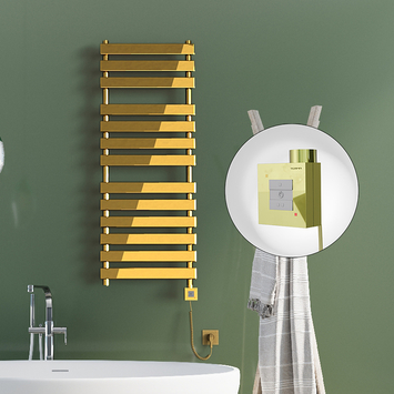 Radiva - Tahiti Electric Towel Warmer 500x950 Gold Ktx1 200 W (Spiral Cable)