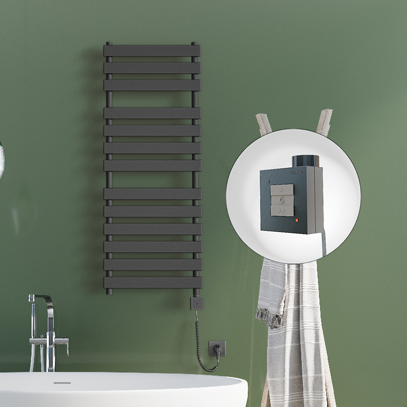 Tahiti Sèche Serviettes Electrique 500x950 Anthracite Ktx1 600 Watt Câble en spirale