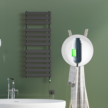 Radiva - Tahiti Elektrikli Havlupan 500x950 Antrasit (On/Off Düğmeli) 600W