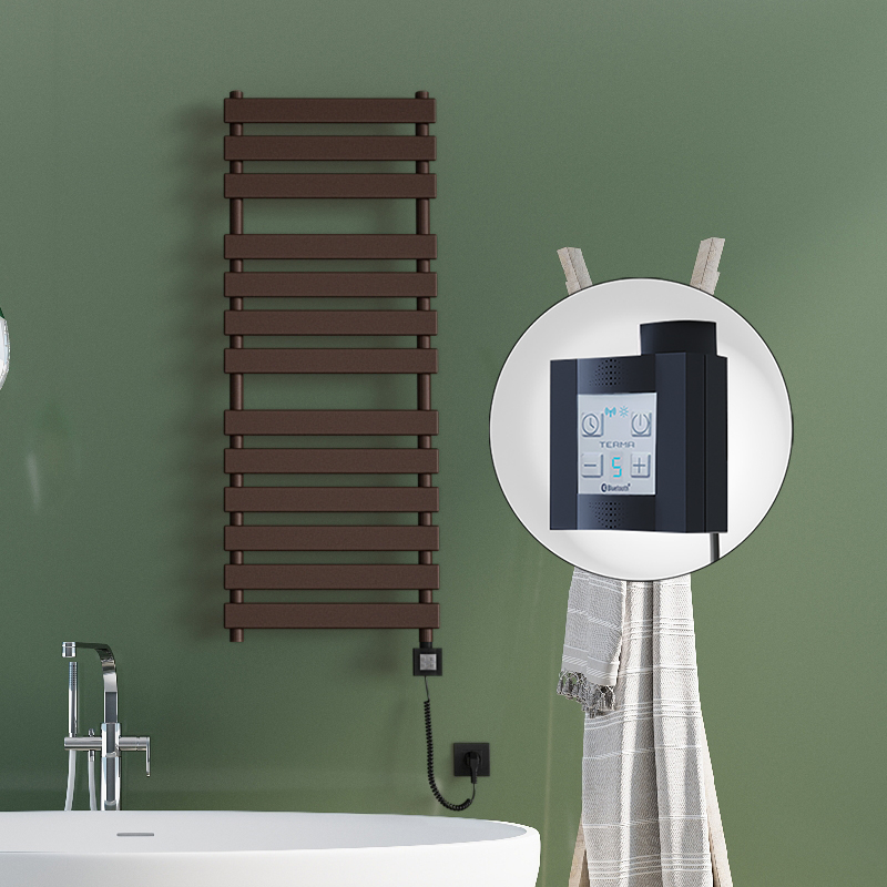 Tahiti Sèche Serviettes Electrique 500x950 Antique Cuivre Ktx4 300 Watt Câble en spirale