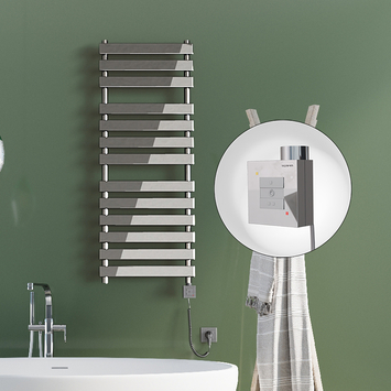  - Tahiti Electric Towel Warmer 500x950 Chrome Ktx1 200 W (Spiral Cable)