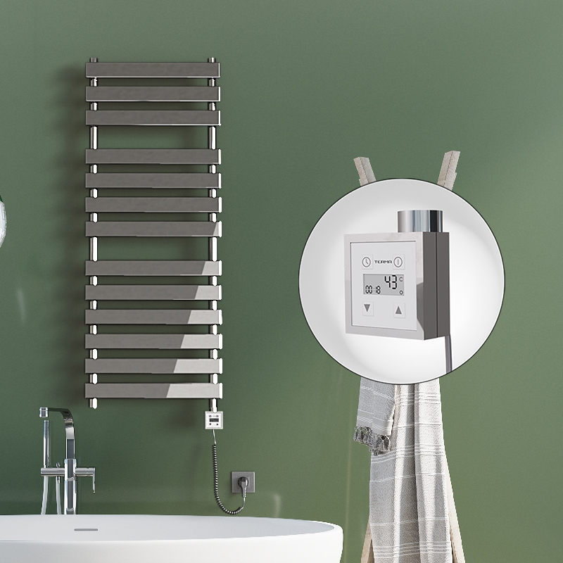 Tahiti Elektrikli Havlupan 500x950 Krom (KTX3 Termostat) 300W Spiral Kablolu