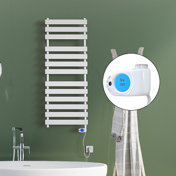 Radiva - Tahiti Sèche Serviettes Electrique 600 Watt 500x950 Blanc (Thermostat Musa)