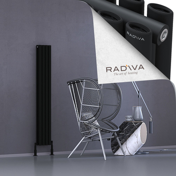Radiva - Tano Radiateur En Aluminium 1500x224 Noir