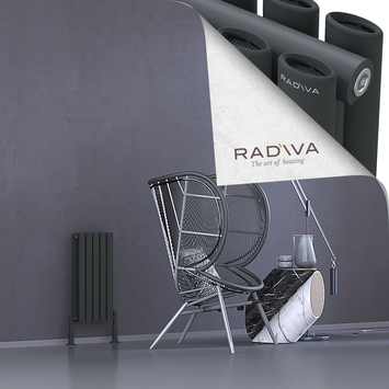 Radiva - Tano Radiateur En Aluminium 600x282 Anthracite Foncé