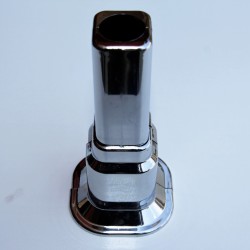 Radiva - Single Radiator Tube Hiding Sleeve Square Locked Plastic Chrome