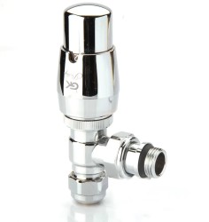 Radiva - Termostatik Radyatör Vanası 1/2'' Krom Köşe (16*2mm Boru Bağl.Rakorlu)