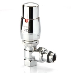 - Thermostatic Radiator Valve 1/2'' Chrome Corner  - Thermostatic Radiator Valve 1/2'' Chrome Corner
