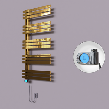 Radiva - Thames Dekoratif Elektrikli Havlupan 500x1200 Altın (Musa Termostat) 300W