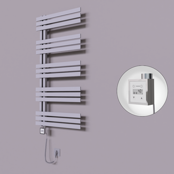 Radiva - Thames Dekoratif Elektrikli Havlupan 500x1200 Gri (KTX3 Termostat) 600W Spiral Kablolu