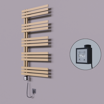Radiva - Thames Dekoratif Elektrikli Havlupan 500x1200 Kapuçino (KTX3 Termostat) 600W Spiral Kablolu