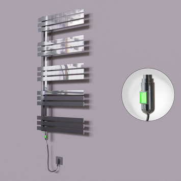 Radiva - Thames Dekoratif Elektrikli Havlupan 500x1200 Krom (On/Off Düğmeli) 300W