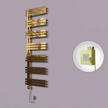 Radiva - Thames Dekoratif Elektrikli Havlupan 500x1800 Altın (KTX1 Termostat) 600W Spiral Kablolu