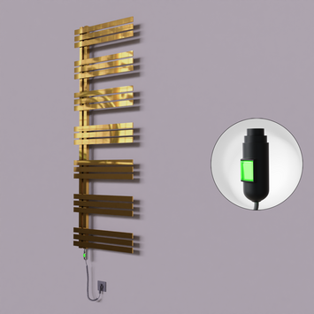 Radiva - Thames Dekoratif Elektrikli Havlupan 500x1800 Altın (On/Off Düğmeli) 600W