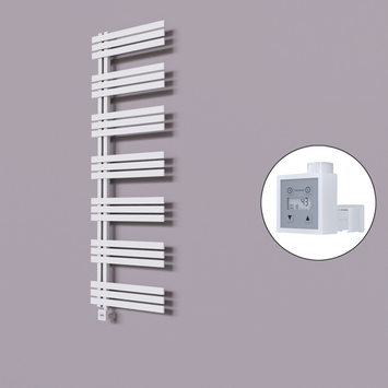 Radiva - Thames Dekoratif Elektrikli Havlupan 500x1800 Beyaz (KTX3 Termostat) 1000W
