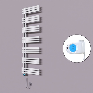 Radiva - Thames Dekoratif Elektrikli Havlupan 500x1800 Beyaz (Musa Termostat) 900W