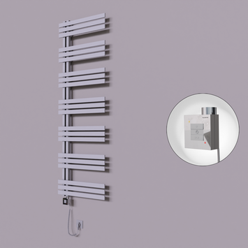 Radiva - Thames Dekoratif Elektrikli Havlupan 500x1800 Gri (KTX1 Termostat) 1000W Spiral Kablolu