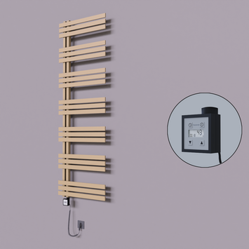 Radiva - Thames Dekoratif Elektrikli Havlupan 500x1800 Kapuçino (KTX3 Termostat) 1000W Spiral Kablolu