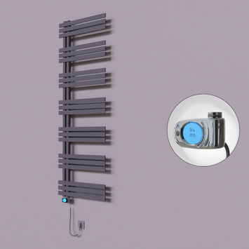 Radiva - Thames Dekoratif Elektrikli Havlupan 500x1800 Koyu Antrasit (Musa Termostat) 900W