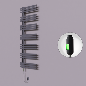 Radiva - Thames Dekoratif Elektrikli Havlupan 500x1800 Koyu Antrasit (On/Off Düğmeli) 900W
