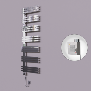 Radiva - Thames Dekoratif Elektrikli Havlupan 500x1800 Krom (KTX1 Termostat) 600W Spiral Kablolu