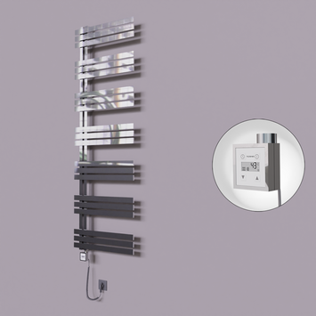 Radiva - Thames Dekoratif Elektrikli Havlupan 500x1800 Krom (KTX3 Termostat) 600W Spiral Kablolu