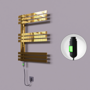 Radiva - Thames Dekoratif Elektrikli Havlupan 500x800 Altın (On/Off Düğmeli) 200W