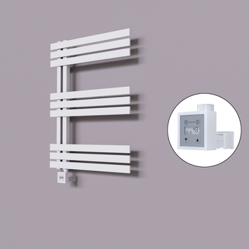 Radiva - Thames Dekoratif Elektrikli Havlupan 500x800 Beyaz (KTX3 Termostat) 300W