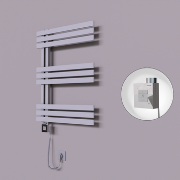 Radiva - Thames Dekoratif Elektrikli Havlupan 500x800 Gri (KTX1 Termostat) 300W Spiral Kablolu