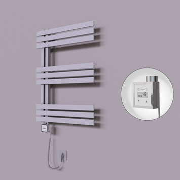 Radiva - Thames Dekoratif Elektrikli Havlupan 500x800 Gri (KTX3 Termostat) 300W Spiral Kablolu