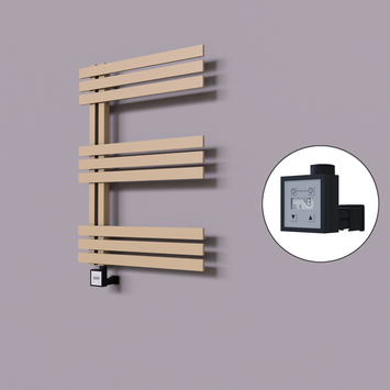 Radiva - Thames Dekoratif Elektrikli Havlupan 500x800 Kapuçino (KTX3 Termostat) 300W