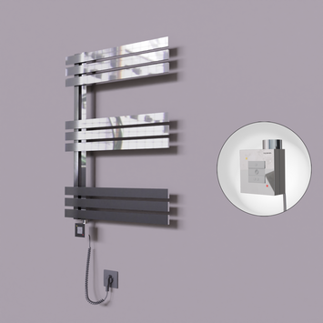 Radiva - Thames Dekoratif Elektrikli Havlupan 500x800 Krom (KTX1 Termostat) 200W Spiral Kablolu