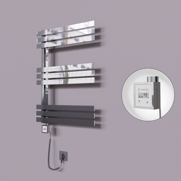 Radiva - Thames Dekoratif Elektrikli Havlupan 500x800 Krom (KTX3 Termostat) 200W Spiral Kablolu