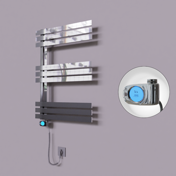 Radiva - Thames Dekoratif Elektrikli Havlupan 500x800 Krom (Musa Termostat) 200W
