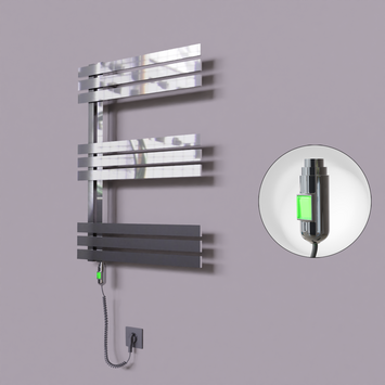 Radiva - Thames Dekoratif Elektrikli Havlupan 500x800 Krom (On/Off Düğmeli) 200W