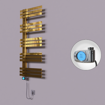Radiva - Thames Dekoratif Elektrikli Havlupan 600x1200 Altın (Musa Termostat) 300W