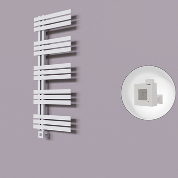 Radiva - Thames Dekoratif Elektrikli Havlupan 600x1200 Beyaz (KTX1 Termostat) 600W