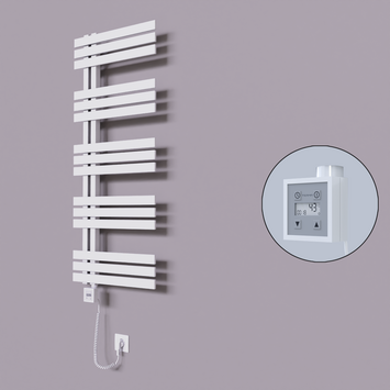  - Thames Dekoratif Elektrikli Havlupan 600x1200 Beyaz (KTX3 Termostat) 600W Spiral Kablolu