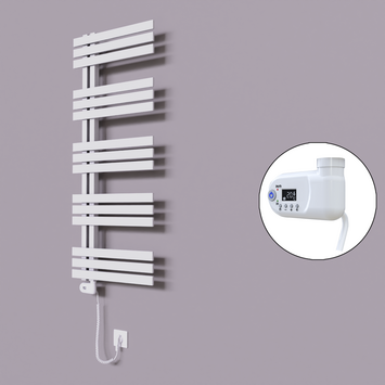 Radiva - Thames Dekoratif Elektrikli Havlupan 600x1200 Beyaz (Thesis Termostat) 600W