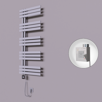 Radiva - Thames Dekoratif Elektrikli Havlupan 600x1200 Gri (KTX1 Termostat) 600W Spiral Kablolu