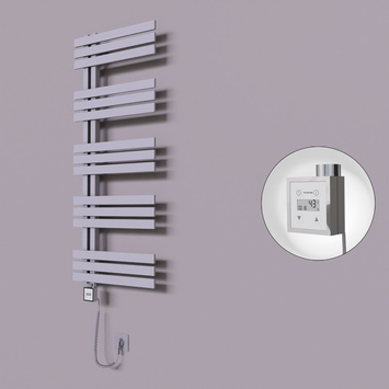 Radiva - Thames Dekoratif Elektrikli Havlupan 600x1200 Gri (KTX3 Termostat) 600W Spiral Kablolu