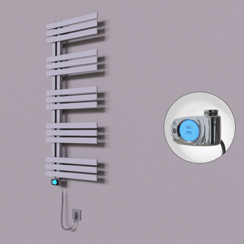 Radiva - Thames Dekoratif Elektrikli Havlupan 600x1200 Gri (Musa Termostat) 600W